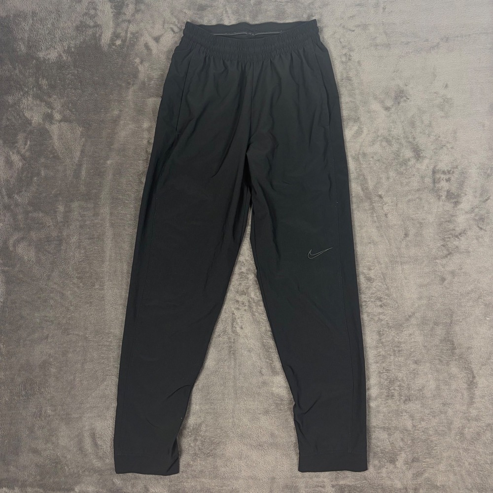 Nike Pants Mens Medium Black Running Joggers Zipper Pockets Ankle Zip Athletic